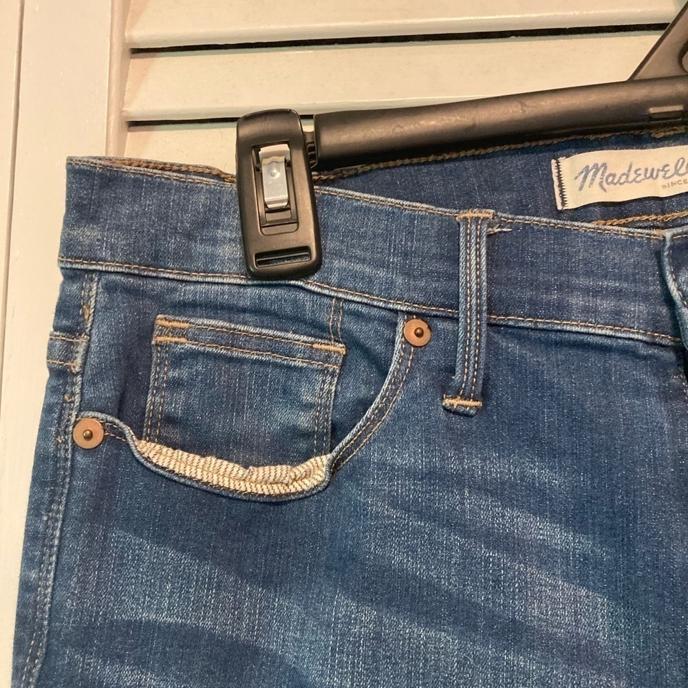 Madewell Blue Skinny Zipper Ankle Denim Jeans Size 30 - Picture 3 of 12